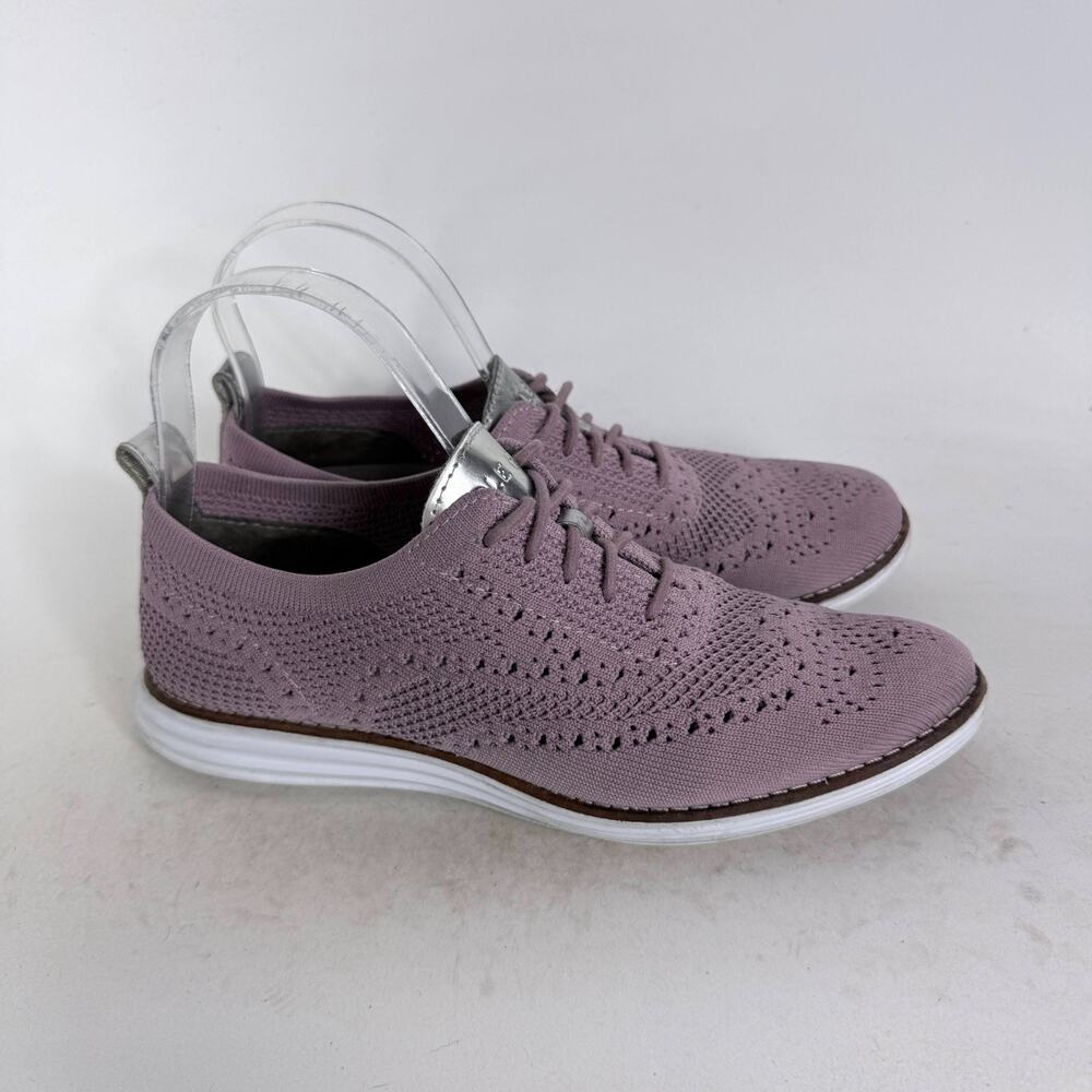 Cole Haan OriginalGrand Wingtip Oxfords Women's 7 Purple Stitchlite Comfort - Picture 2 of 10